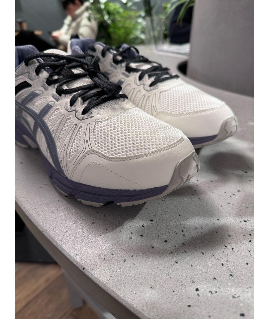 ASICS Белые текстильные низкие кроссовки / кеды, фото 3