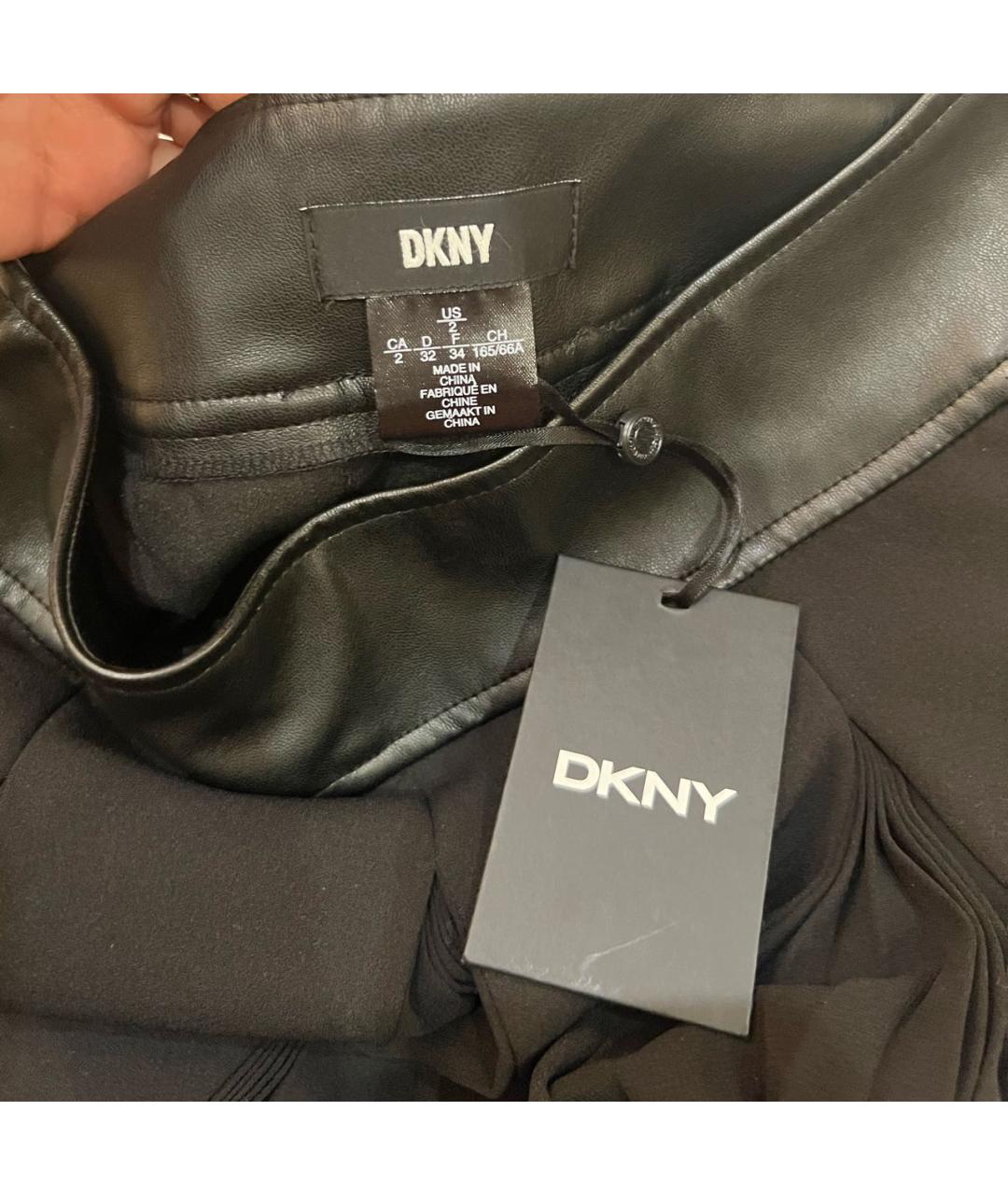 DKNY Черная полиэстеровая юбка мини, фото 5