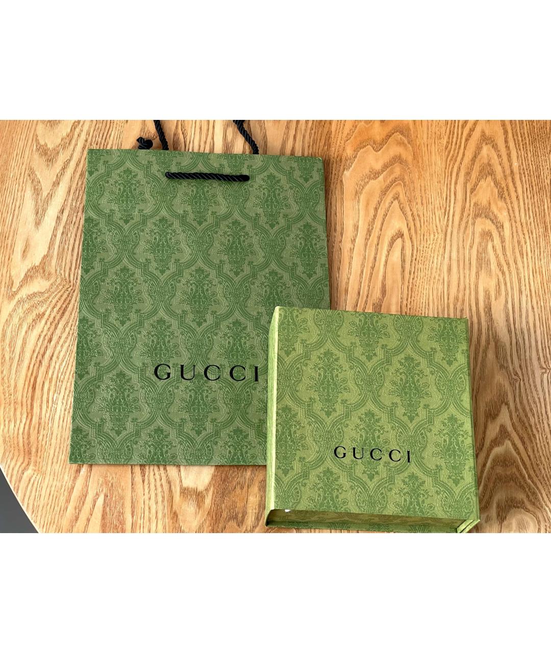 GUCCI Серый шерстяной шарф, фото 3