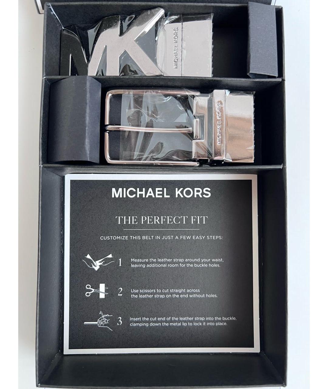 MICHAEL KORS Черный ремень, фото 4