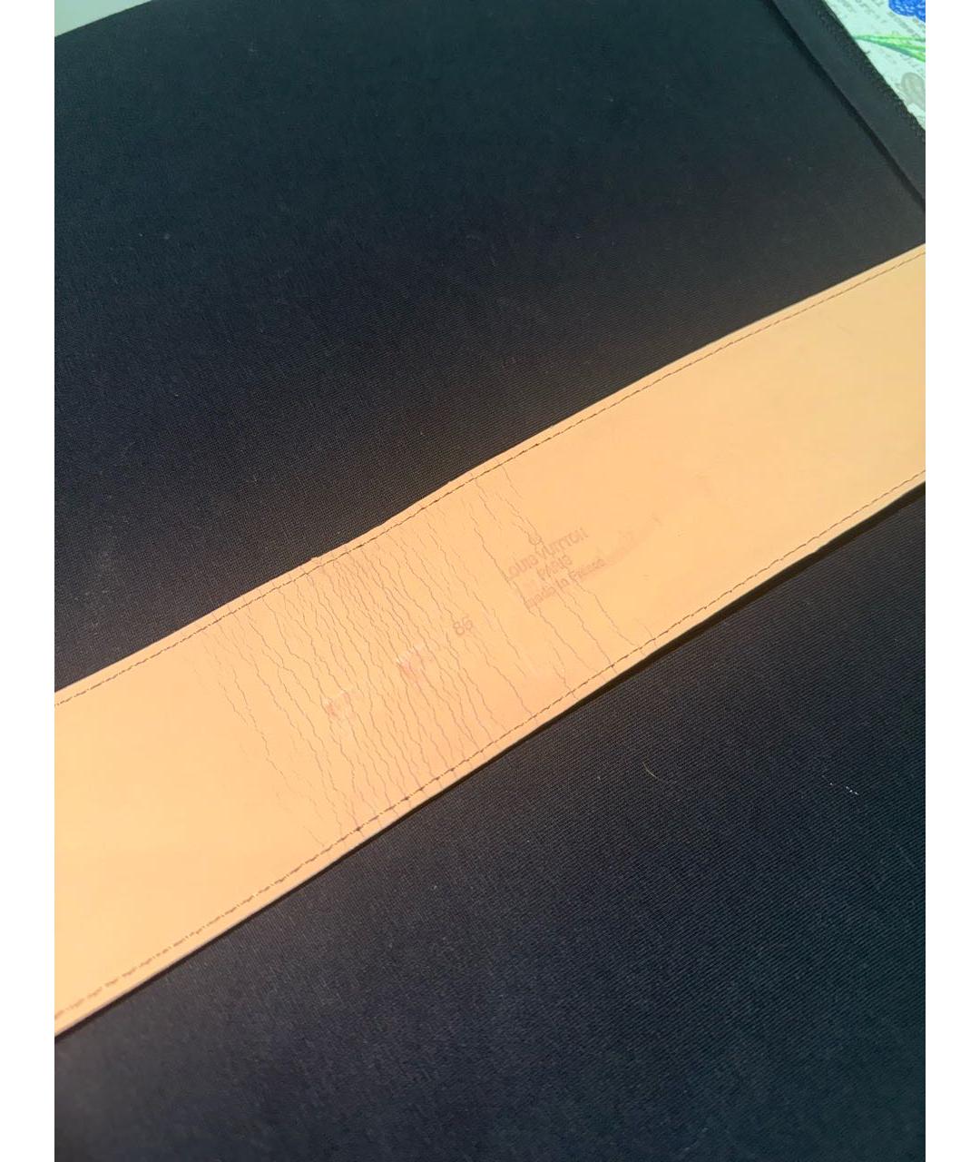 LOUIS VUITTON Черный ремень из лакированной кожи, фото 3