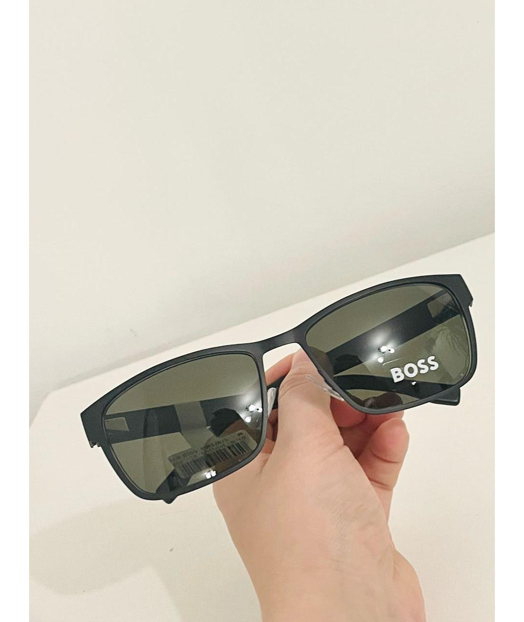 HUGO BOSS Черные пластиковые солнцезащитные очки, фото 7