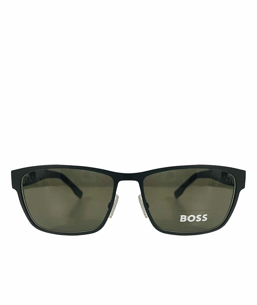 HUGO BOSS Черные пластиковые солнцезащитные очки, фото 1