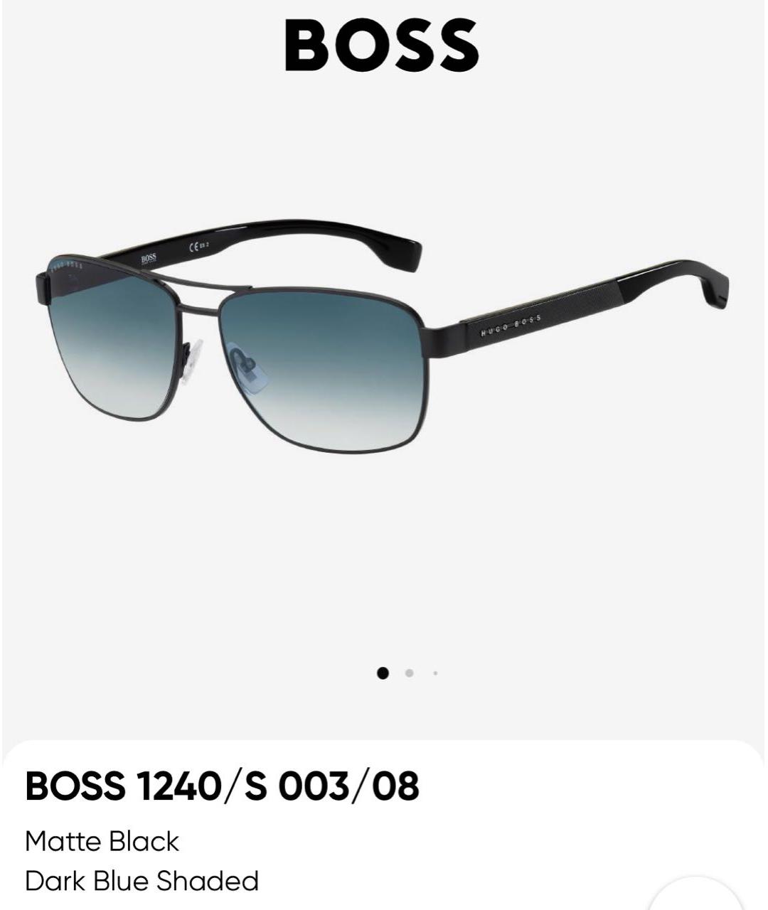HUGO BOSS Черные металлические солнцезащитные очки, фото 7