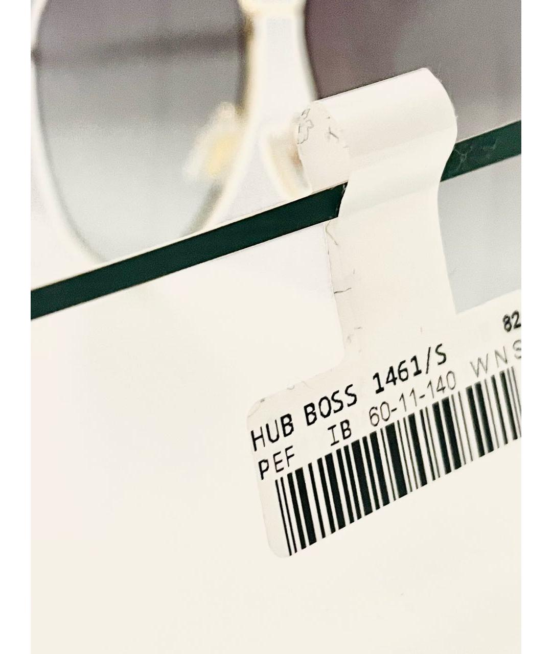 HUGO BOSS Зеленые металлические солнцезащитные очки, фото 3