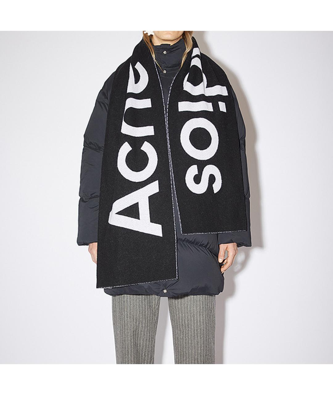 ACNE STUDIOS Черный кашемировый платок, фото 2