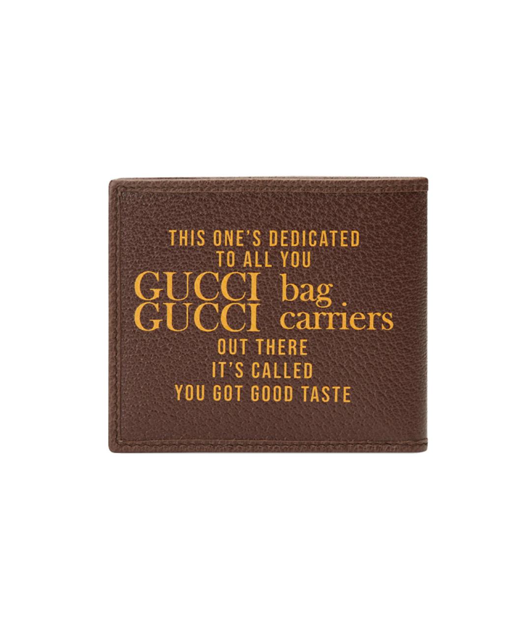 GUCCI Коричневый кожаный кошелек, фото 2