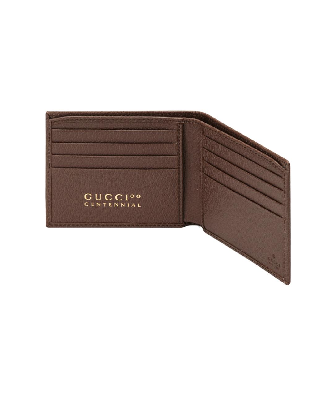 GUCCI Коричневый кожаный кошелек, фото 5