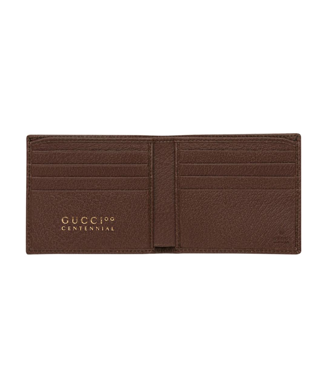 GUCCI Коричневый кожаный кошелек, фото 4