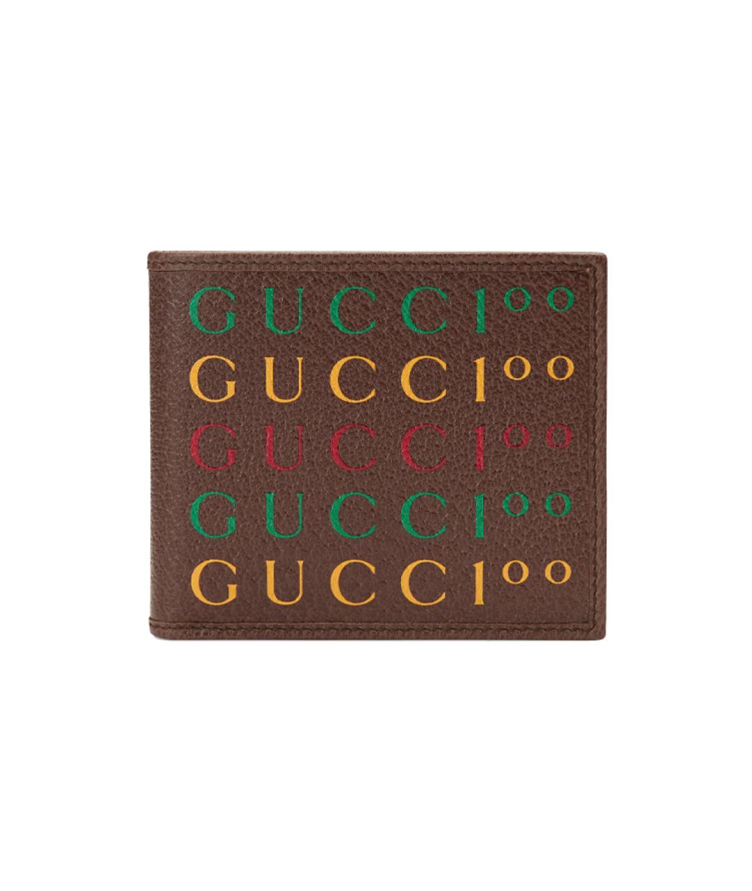 GUCCI Коричневый кожаный кошелек, фото 1