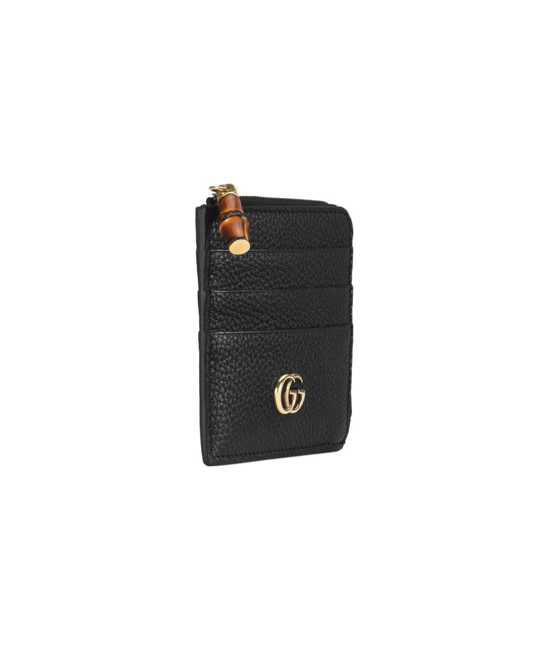 GUCCI Черный кожаный кардхолдер, фото 2