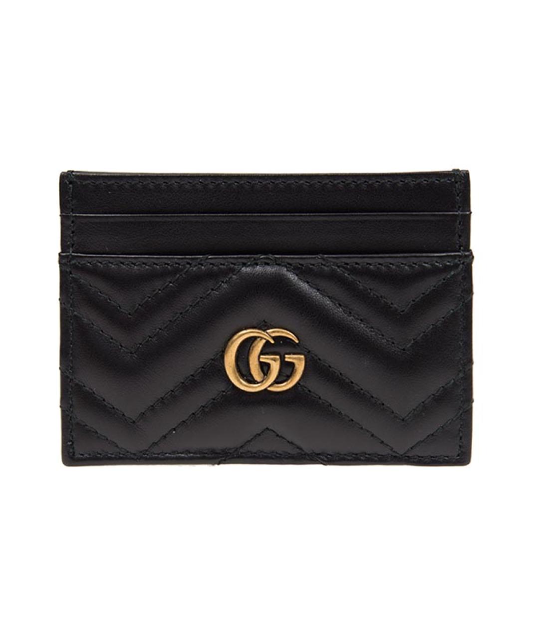 GUCCI Черный кожаный кардхолдер, фото 1