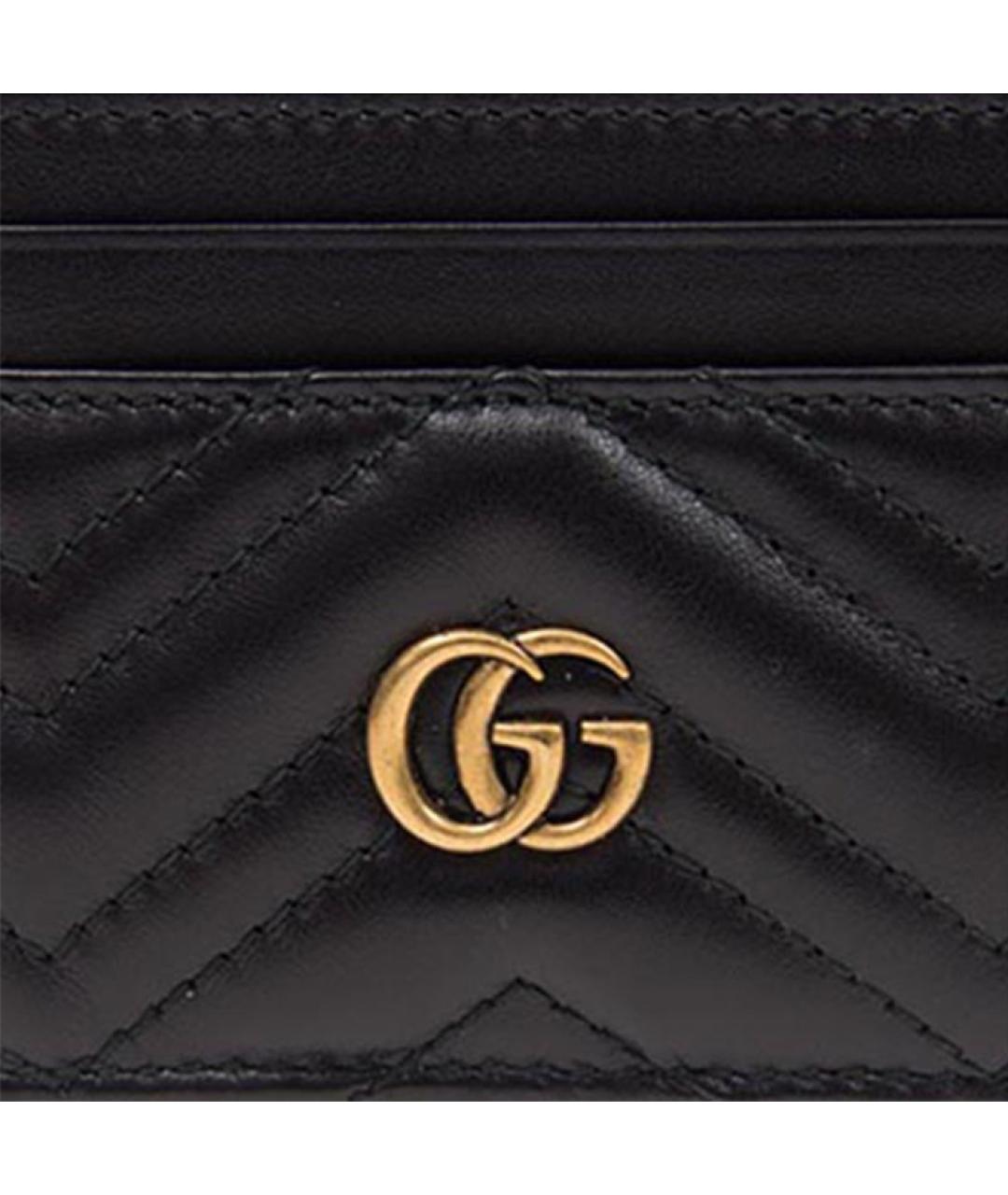 GUCCI Черный кожаный кардхолдер, фото 5