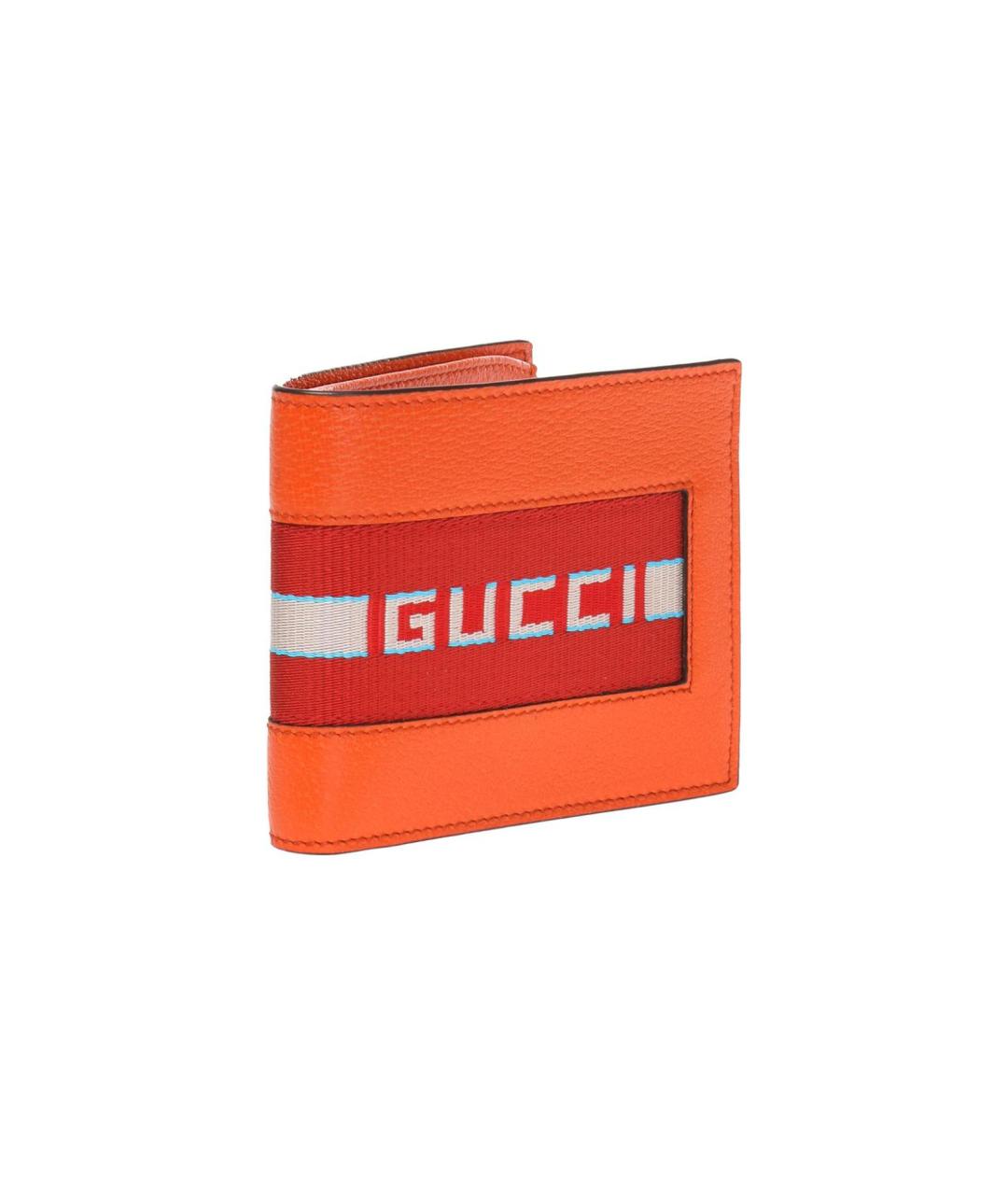 GUCCI Оранжевый кожаный кошелек, фото 3