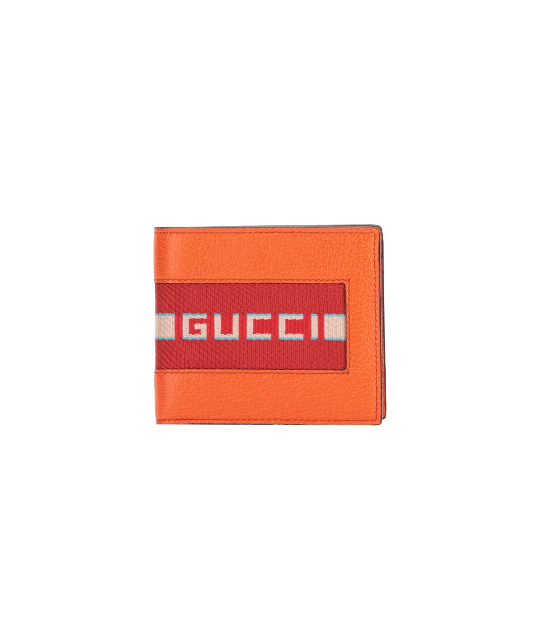 GUCCI Оранжевый кожаный кошелек, фото 2