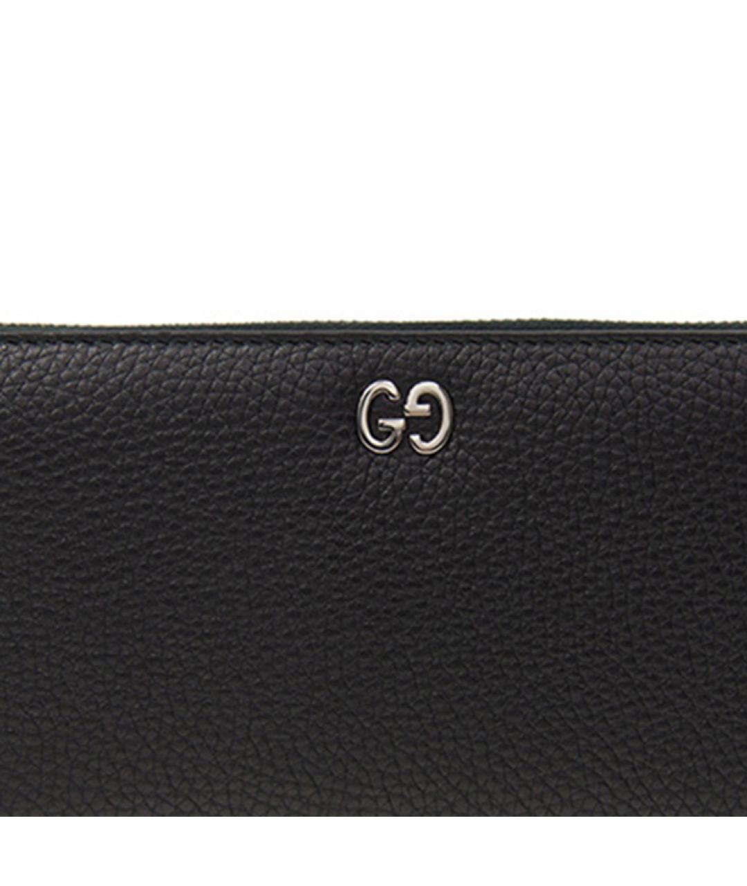 GUCCI Черный кожаный кошелек, фото 5