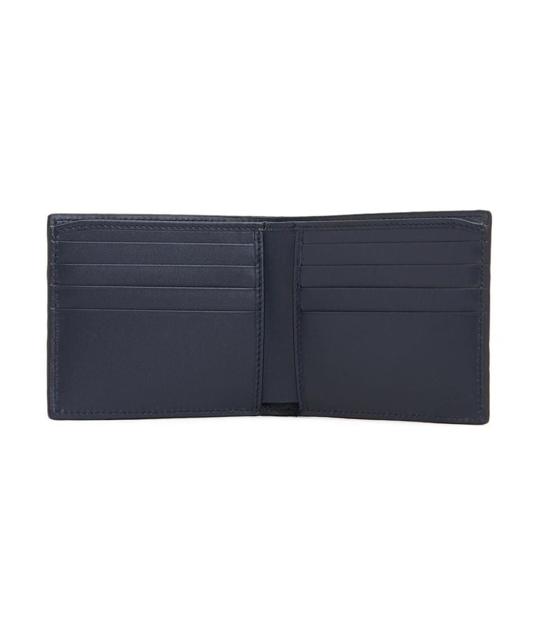 GUCCI Темно-синий кожаный кошелек, фото 5