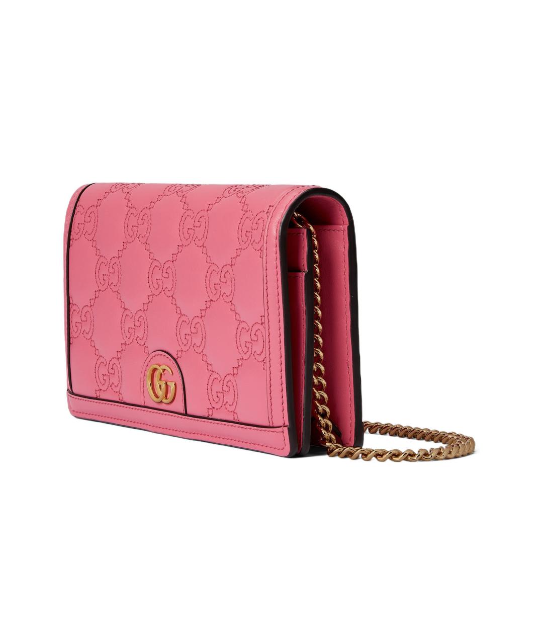 GUCCI Розовый кожаный кошелек, фото 2