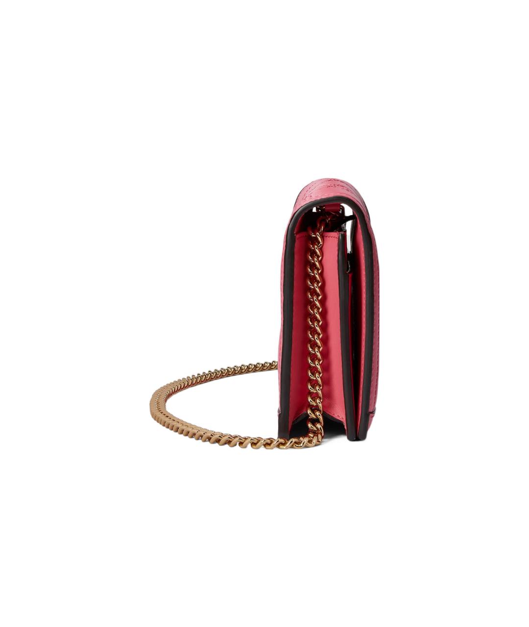 GUCCI Розовый кожаный кошелек, фото 4