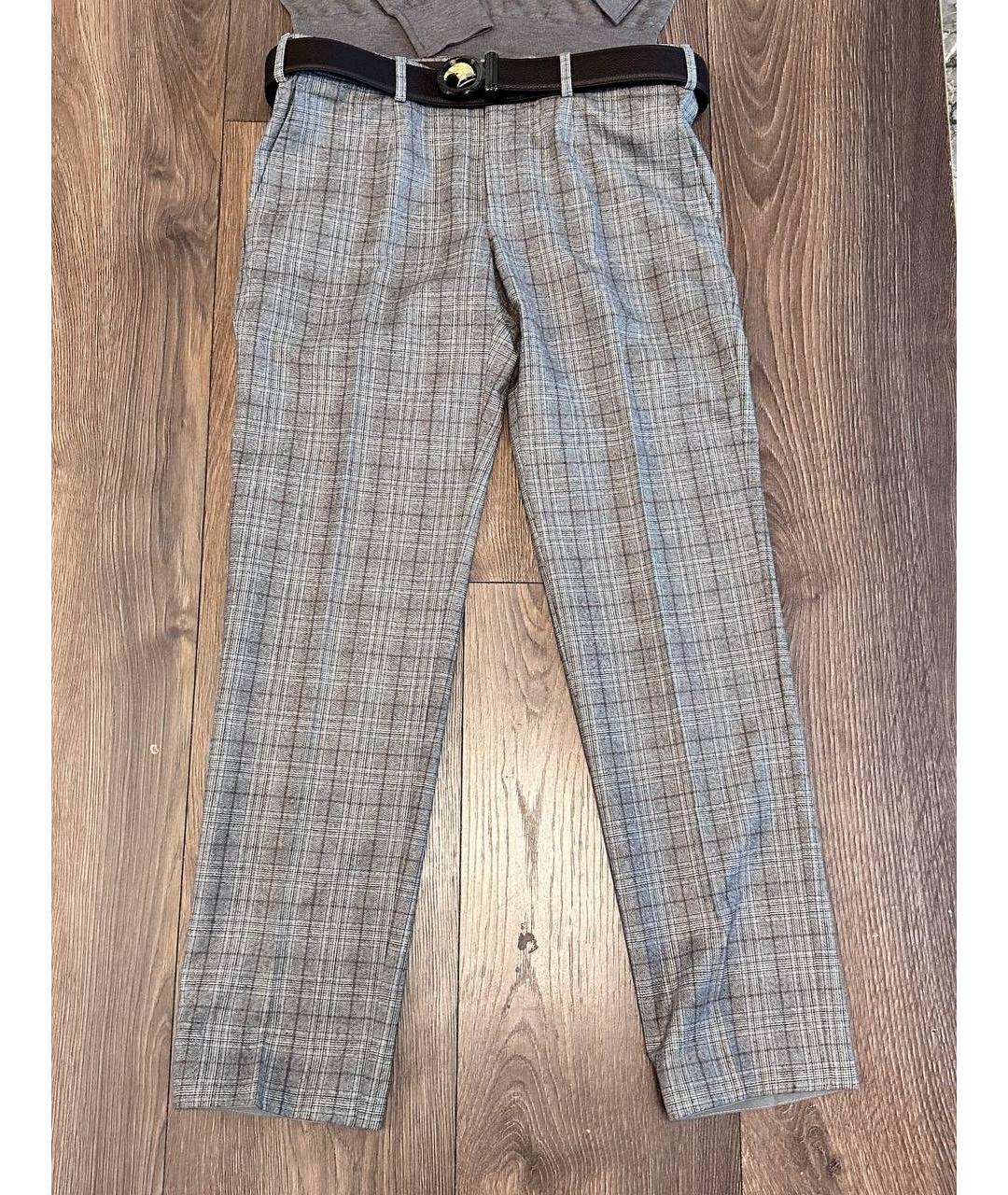 KITON Серые кашемировые классические брюки, фото 5