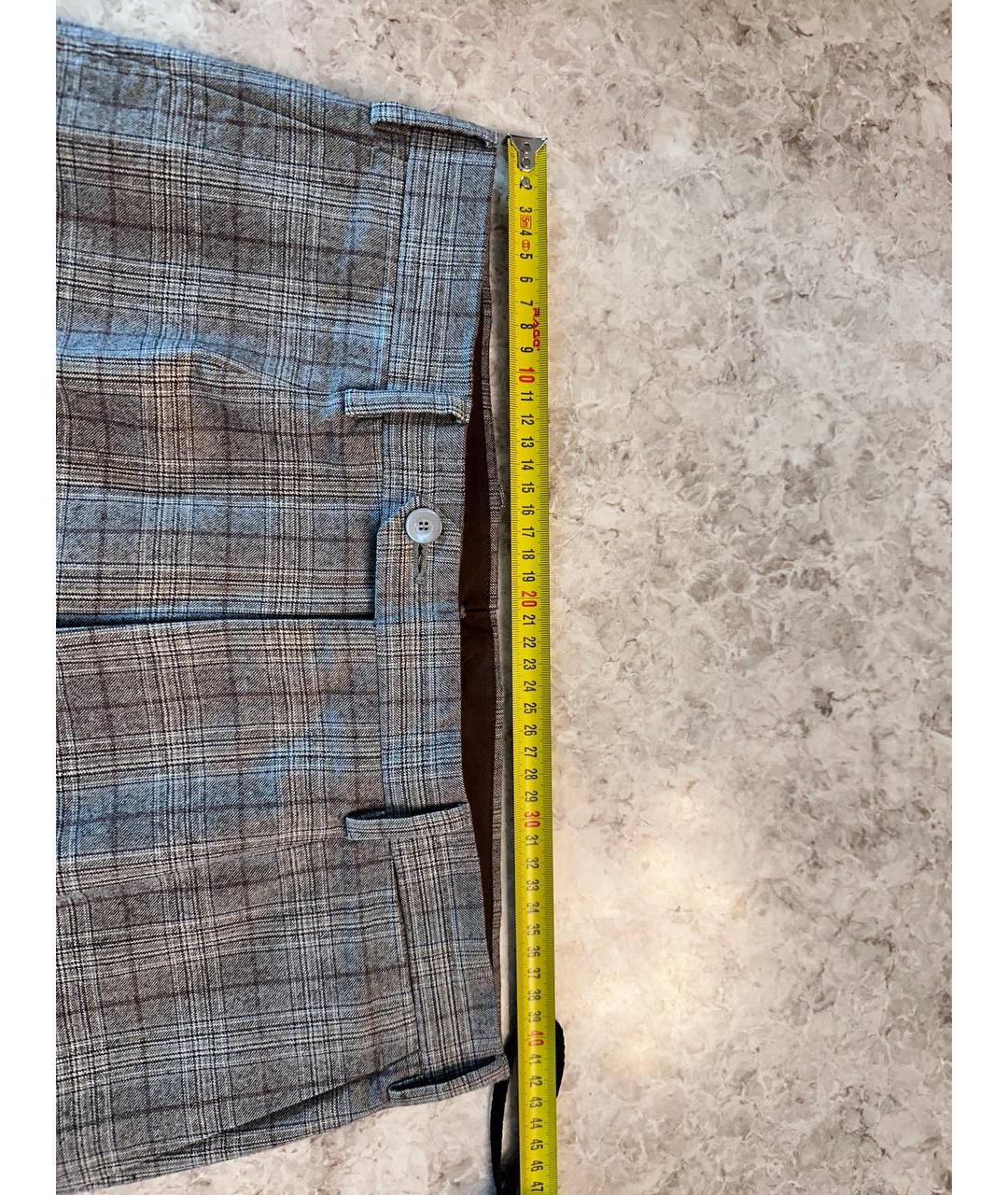 KITON Серые кашемировые классические брюки, фото 3