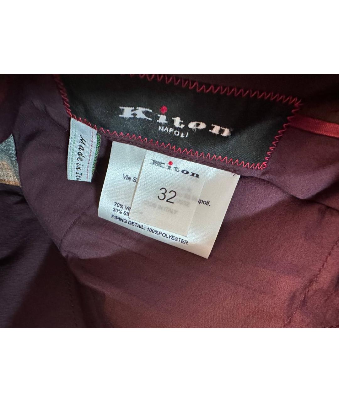 KITON Серые кашемировые классические брюки, фото 4