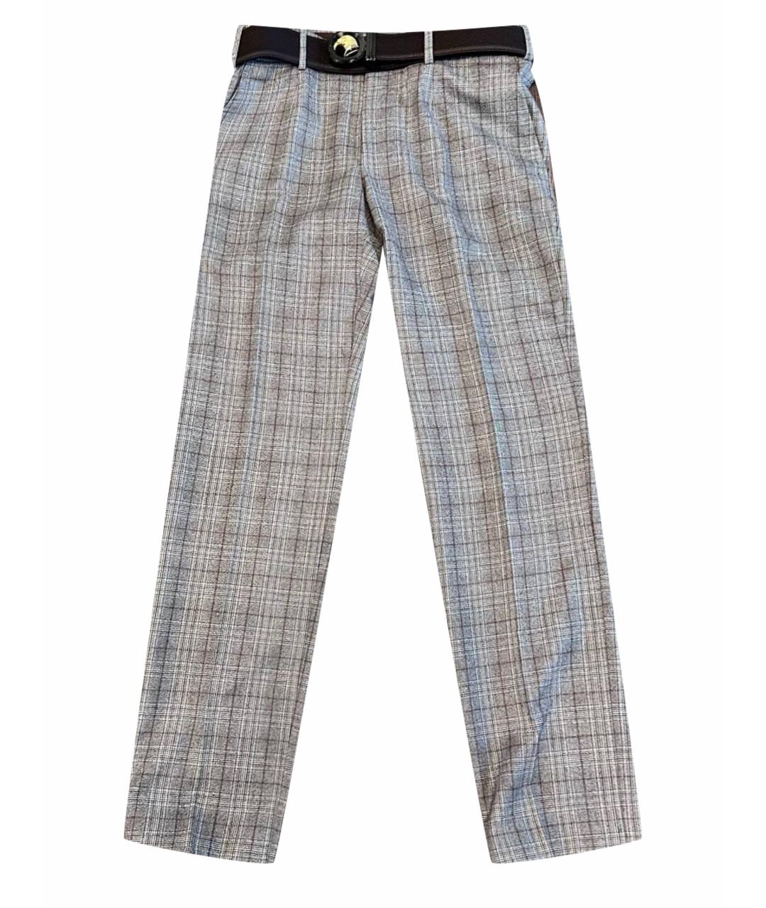 KITON Серые кашемировые классические брюки, фото 1