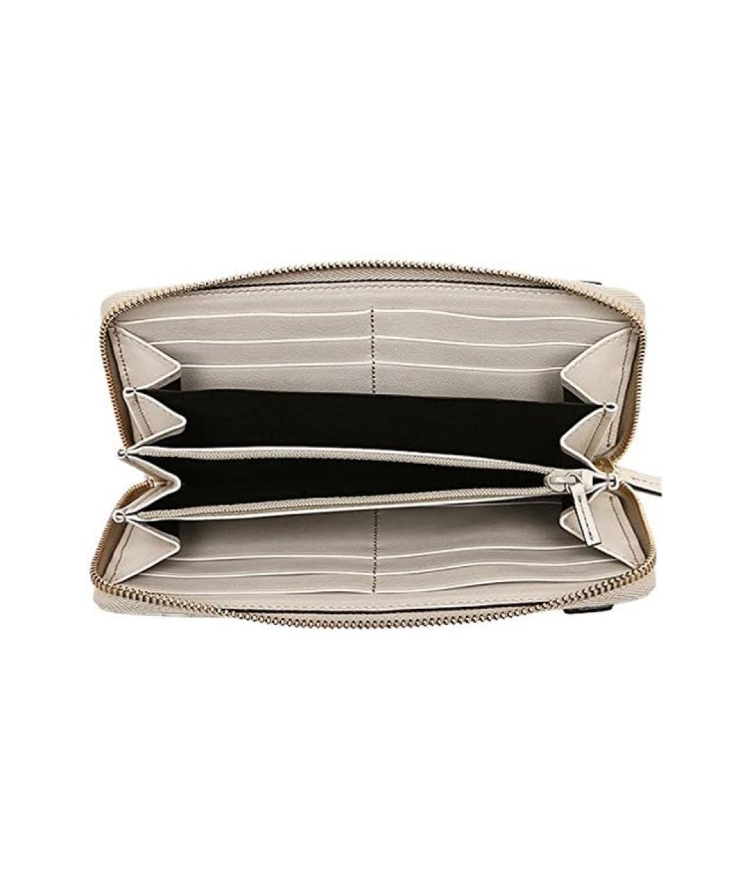 GUCCI Бежевый кожаный кошелек, фото 4