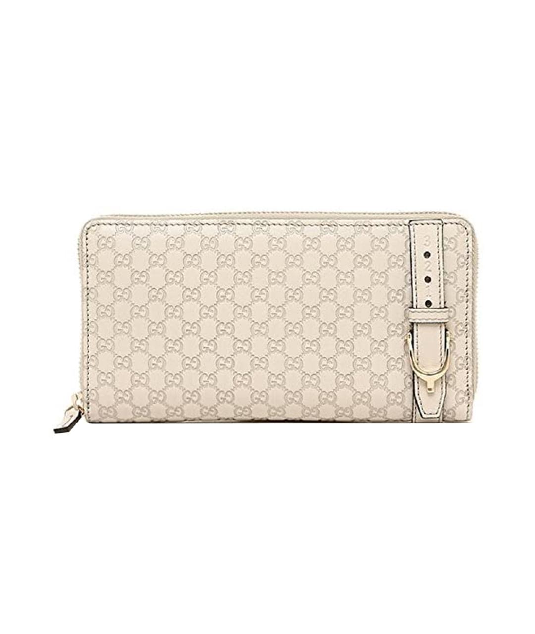 GUCCI Бежевый кожаный кошелек, фото 1