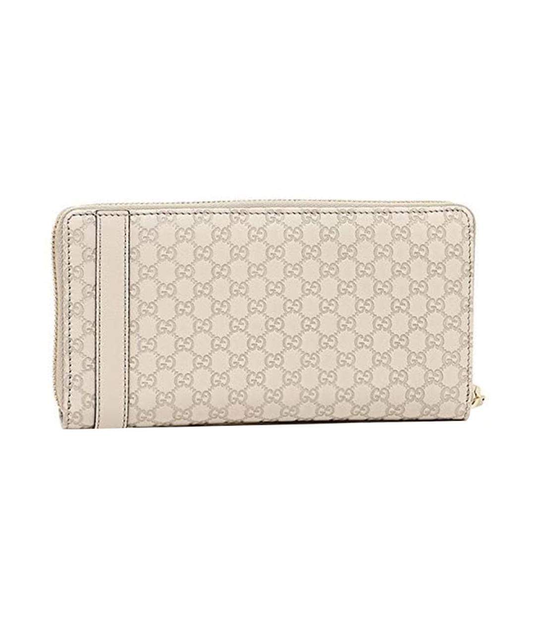 GUCCI Бежевый кожаный кошелек, фото 3