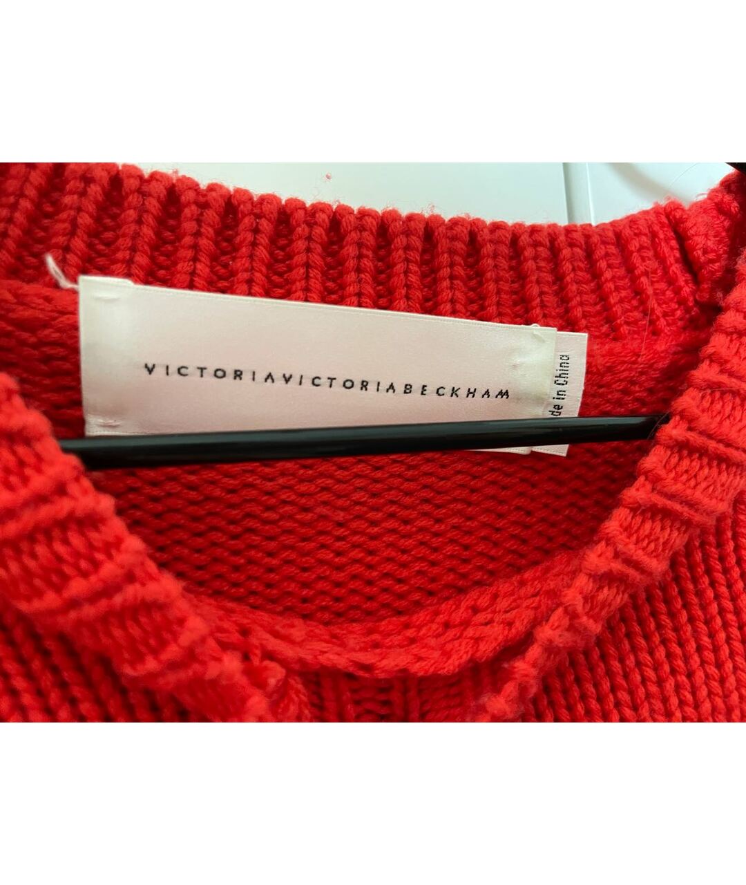 VICTORIA VICTORIA BECKHAM Красный шерстяной джемпер / свитер, фото 3