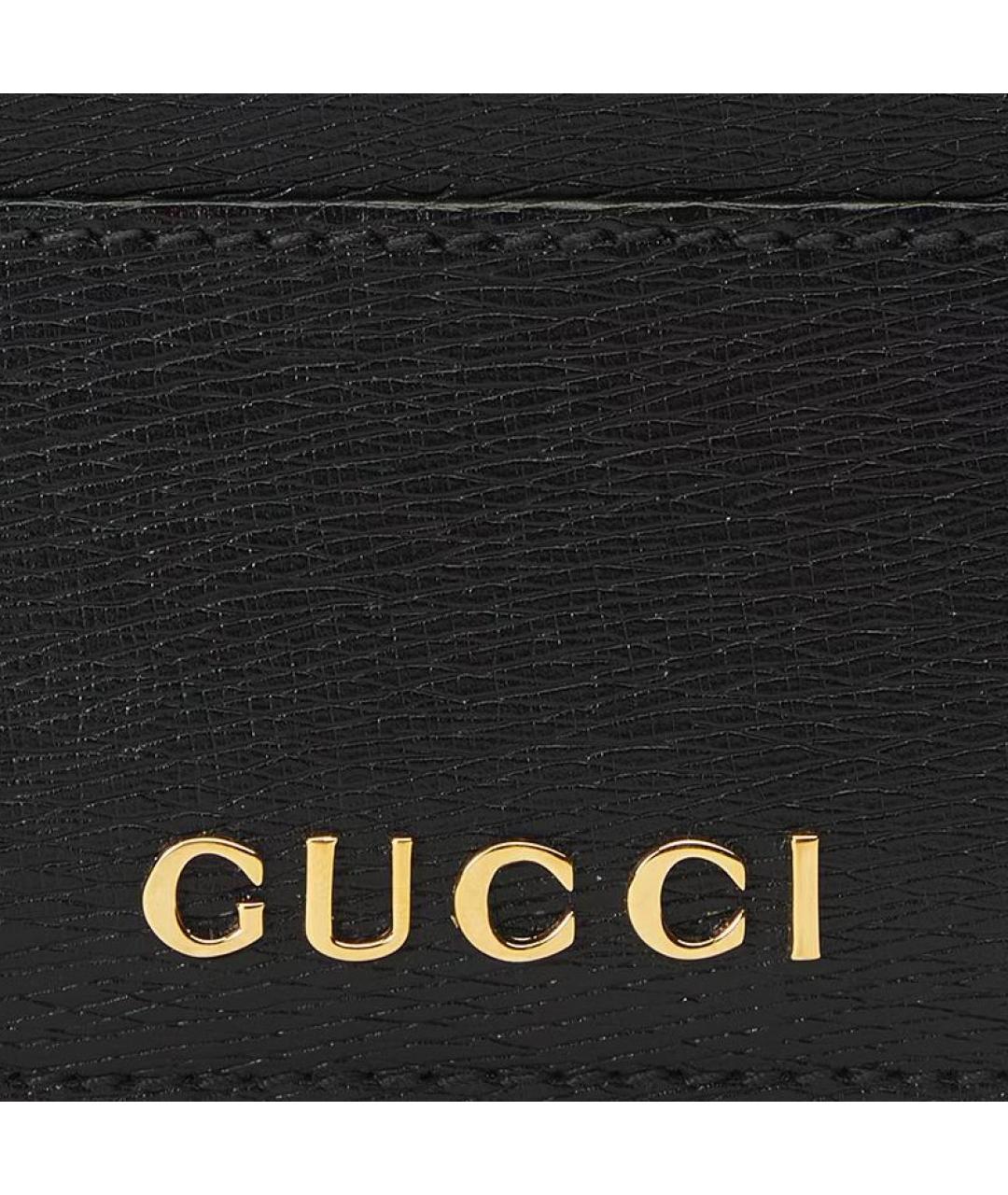 GUCCI Черный кожаный кардхолдер, фото 4
