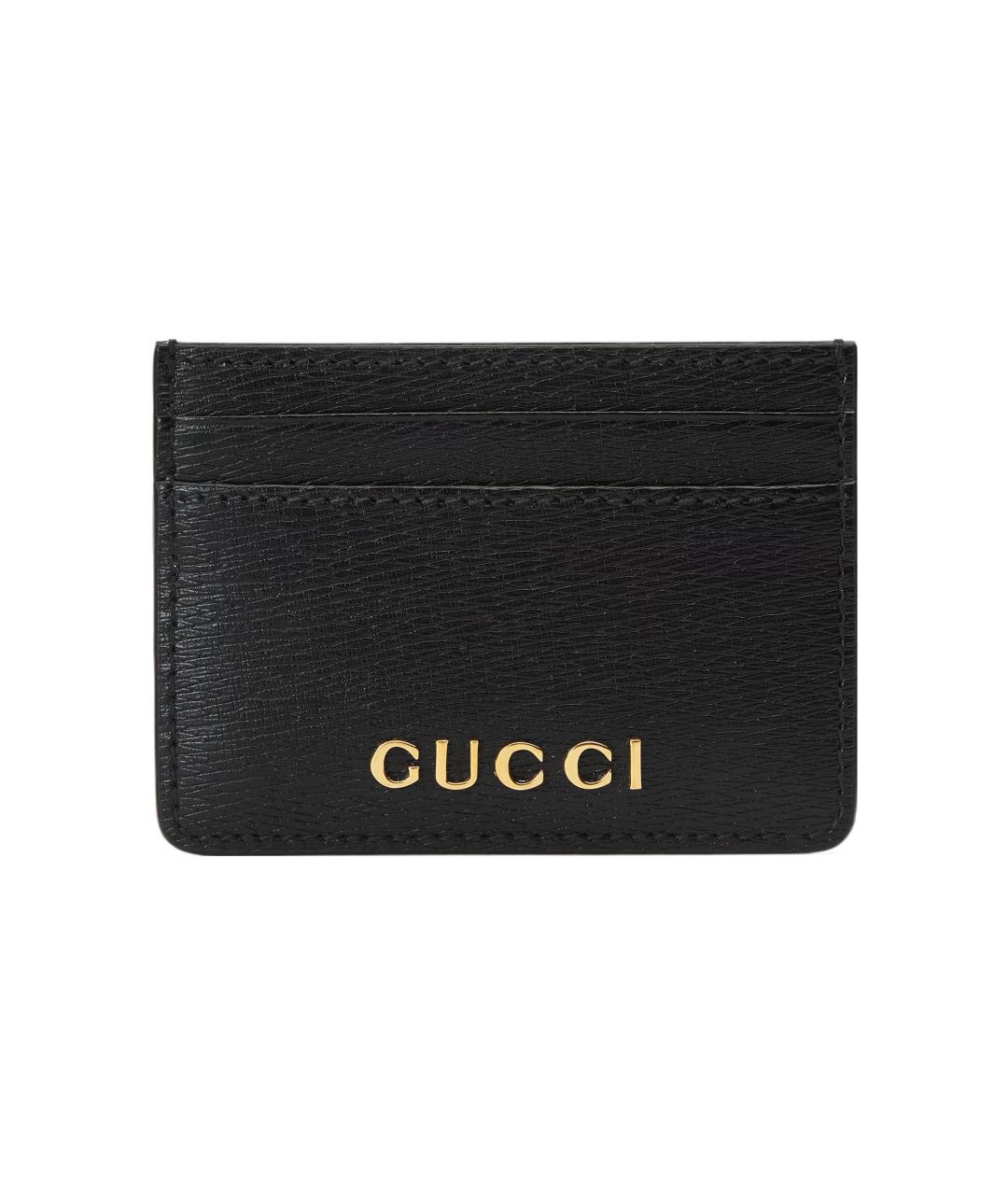 GUCCI Черный кожаный кардхолдер, фото 1