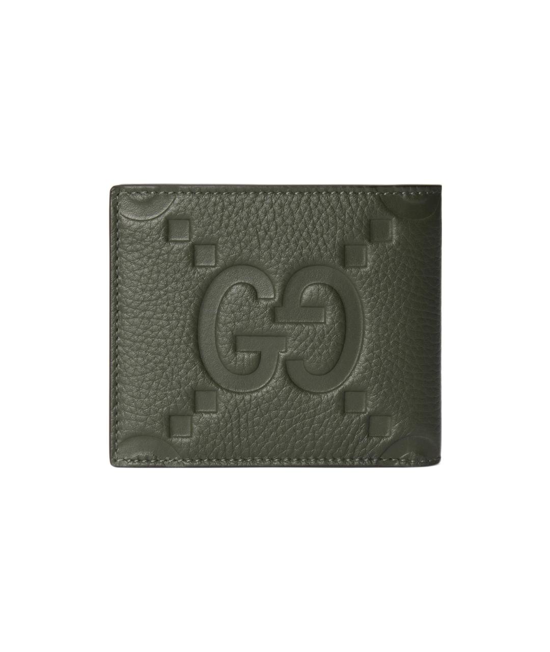 GUCCI Хаки кожаный кошелек, фото 5