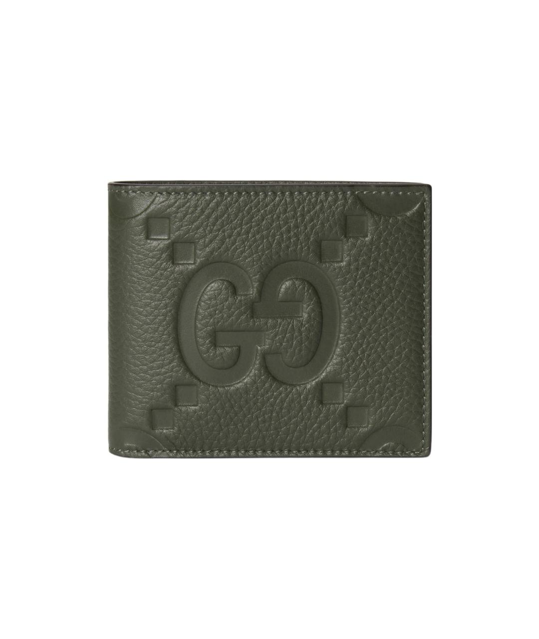 GUCCI Хаки кожаный кошелек, фото 1