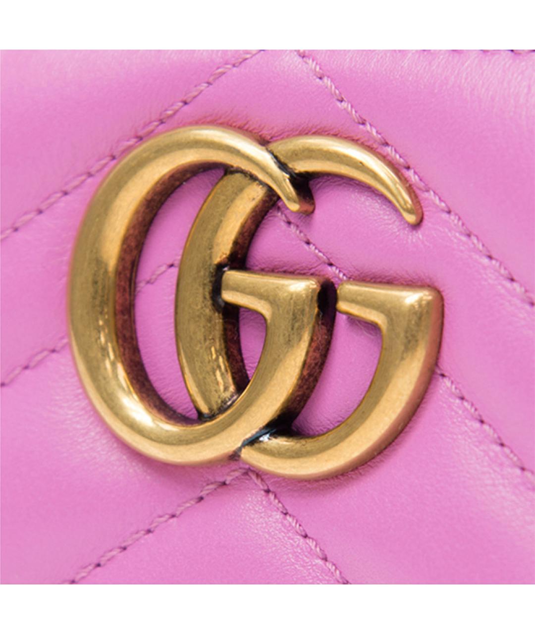 GUCCI Фиолетовый кожаный кошелек, фото 5