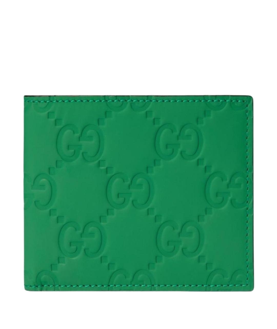 GUCCI Зеленый кожаный кошелек, фото 1