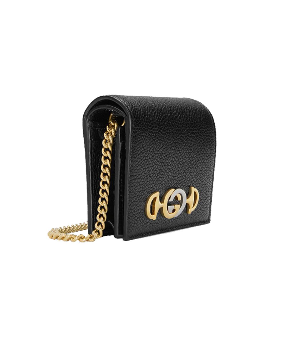 GUCCI Черный кожаный кардхолдер, фото 2