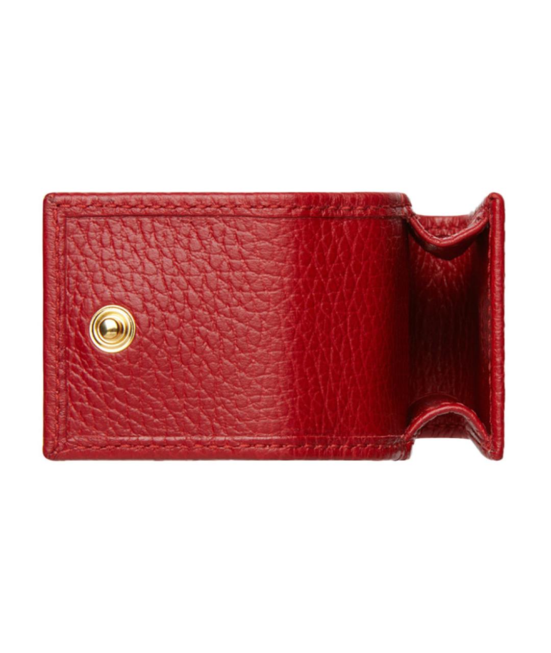 GUCCI Бордовый кожаный кошелек, фото 4