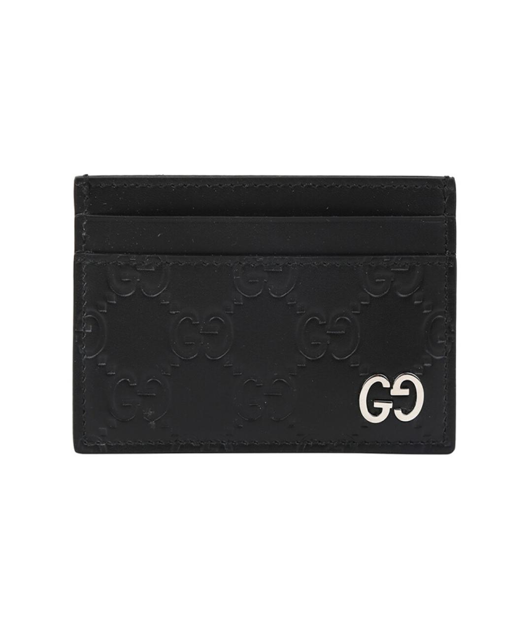 GUCCI Черный кожаный кардхолдер, фото 1