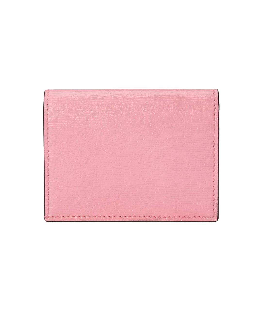 GUCCI Розовый кожаный кардхолдер, фото 3