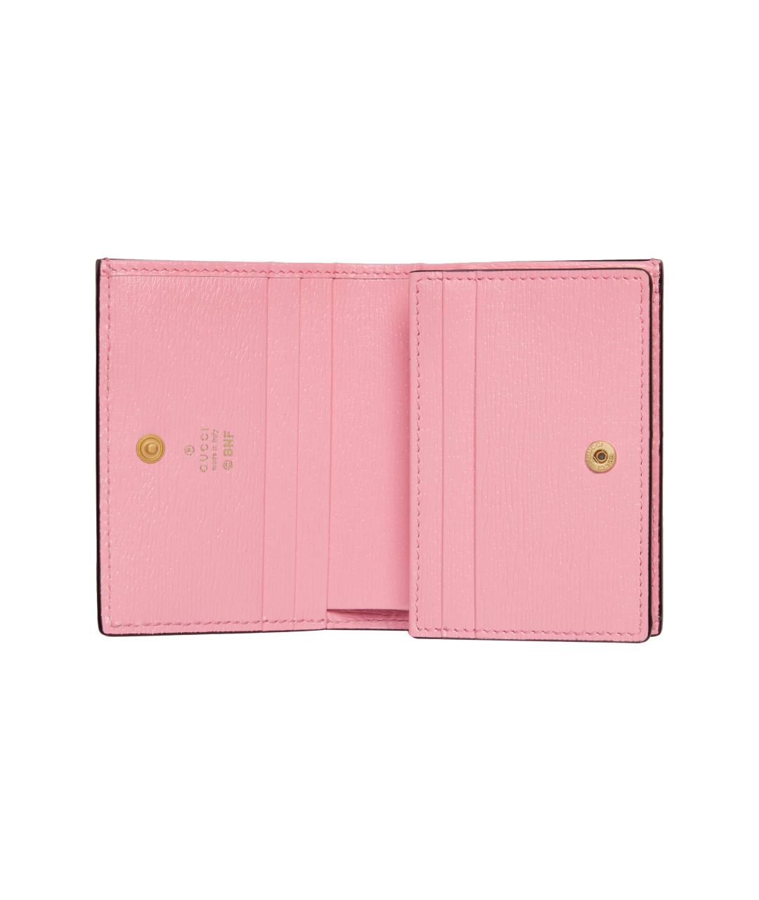 GUCCI Розовый кожаный кардхолдер, фото 4