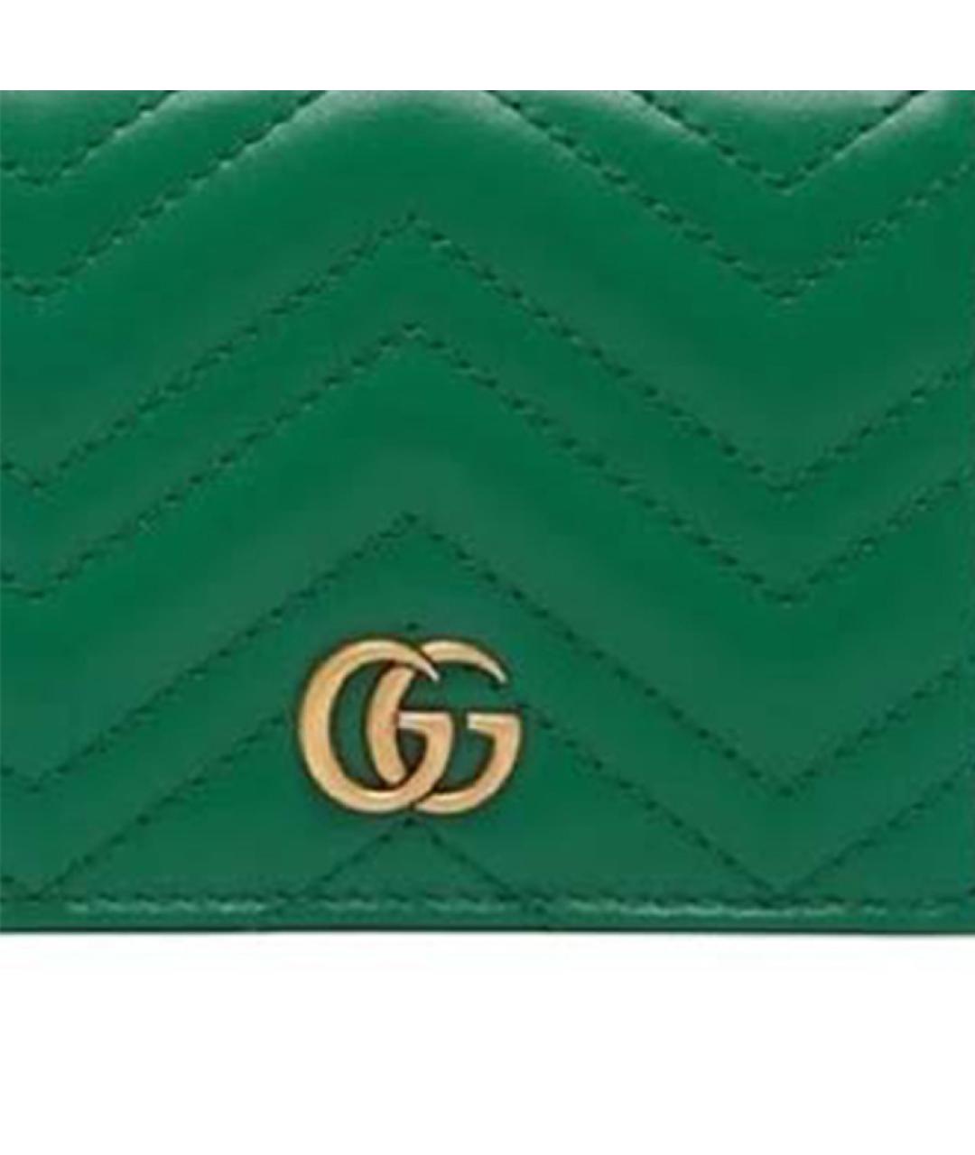 GUCCI Зеленый кожаный кошелек, фото 2