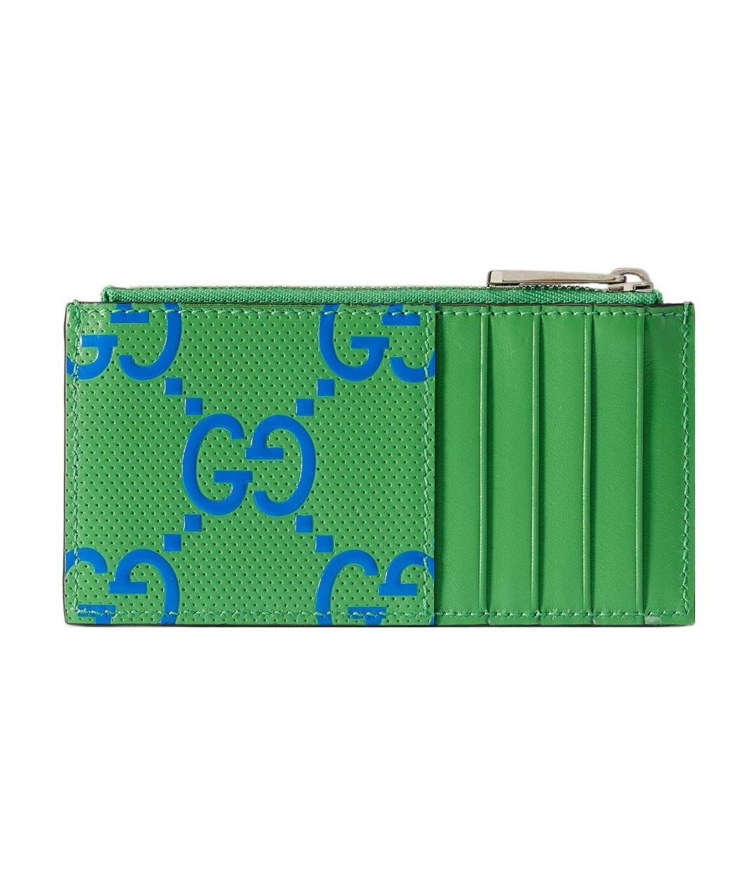GUCCI Зеленый кожаный кардхолдер, фото 3