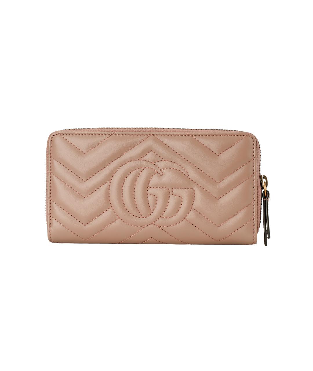 GUCCI Розовый кожаный кошелек, фото 6