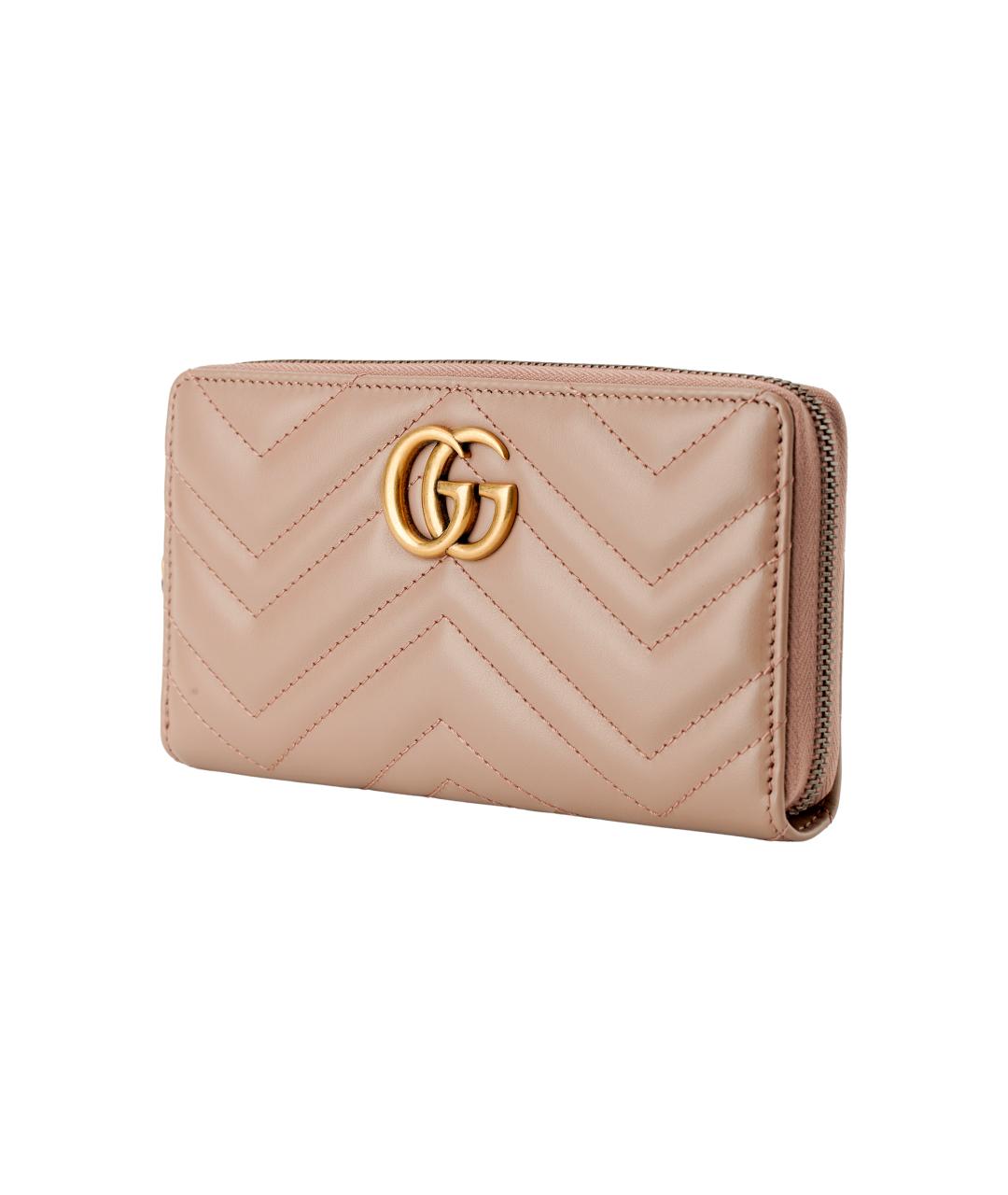 GUCCI Розовый кожаный кошелек, фото 4