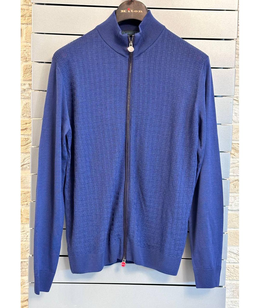 KITON Синий кашемировый кардиган, фото 9