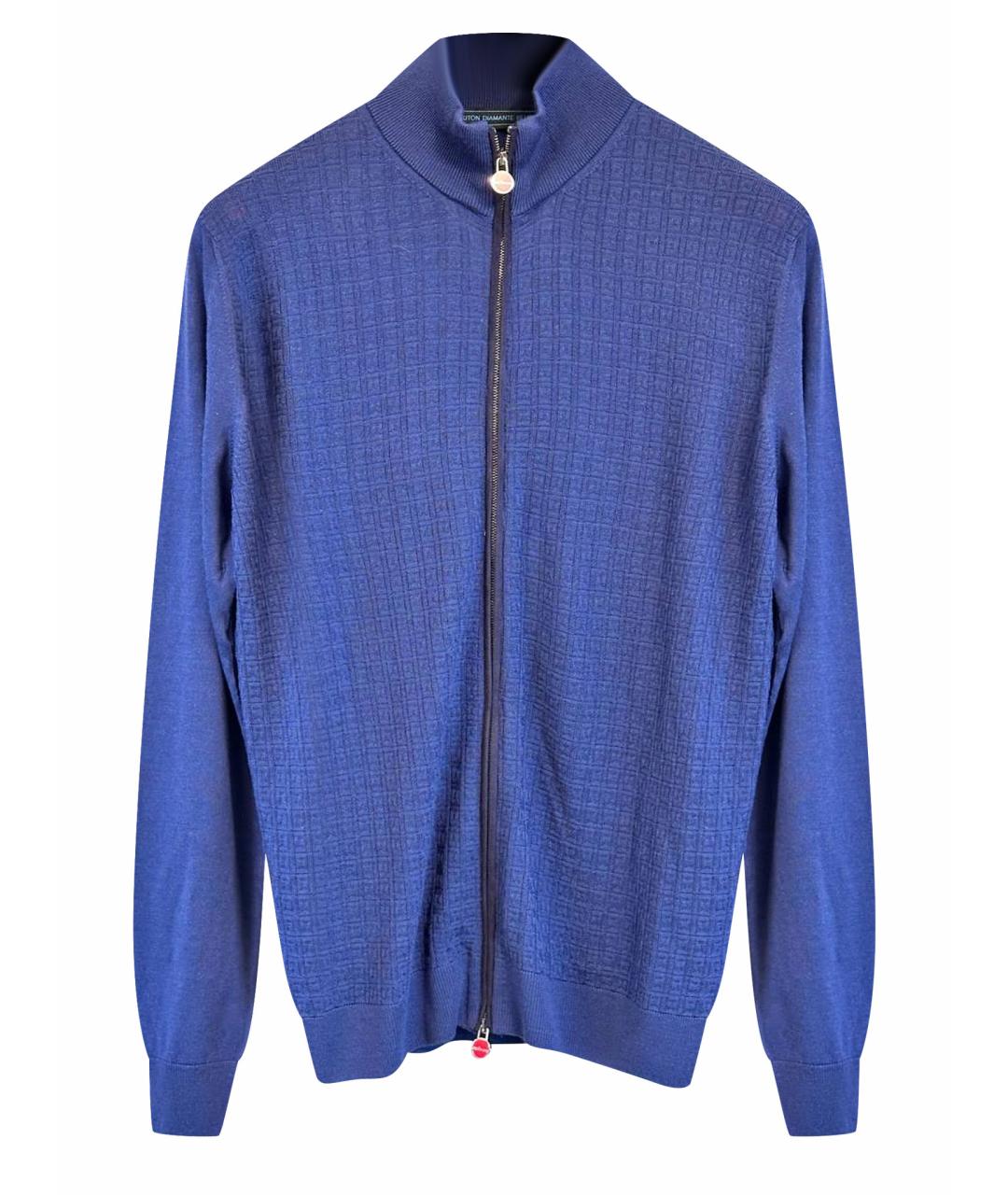 KITON Синий кашемировый кардиган, фото 1