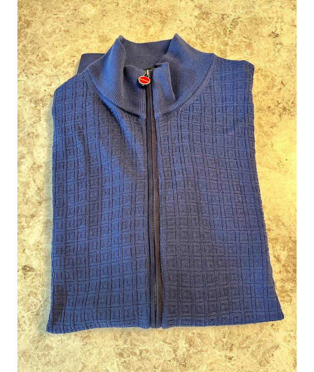 KITON Синий кашемировый кардиган, фото 3