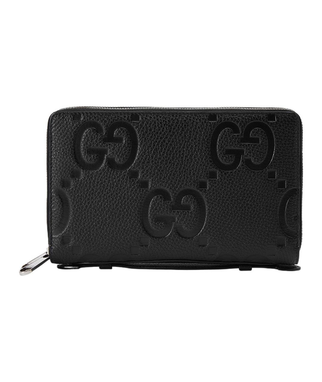 GUCCI Черный кожаный кошелек, фото 1